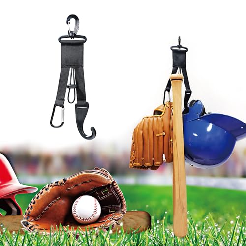 Ganchos para valla de béisbol, sóftbol y soporte de bates portátil 8