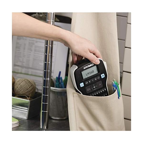 DYMO LabelManager 160 Hand-Etikettiermaschine mit QWERTY-Tastatur & D1-Etikettenband Authentisch | schwarzer Druck auf… – Bild 5