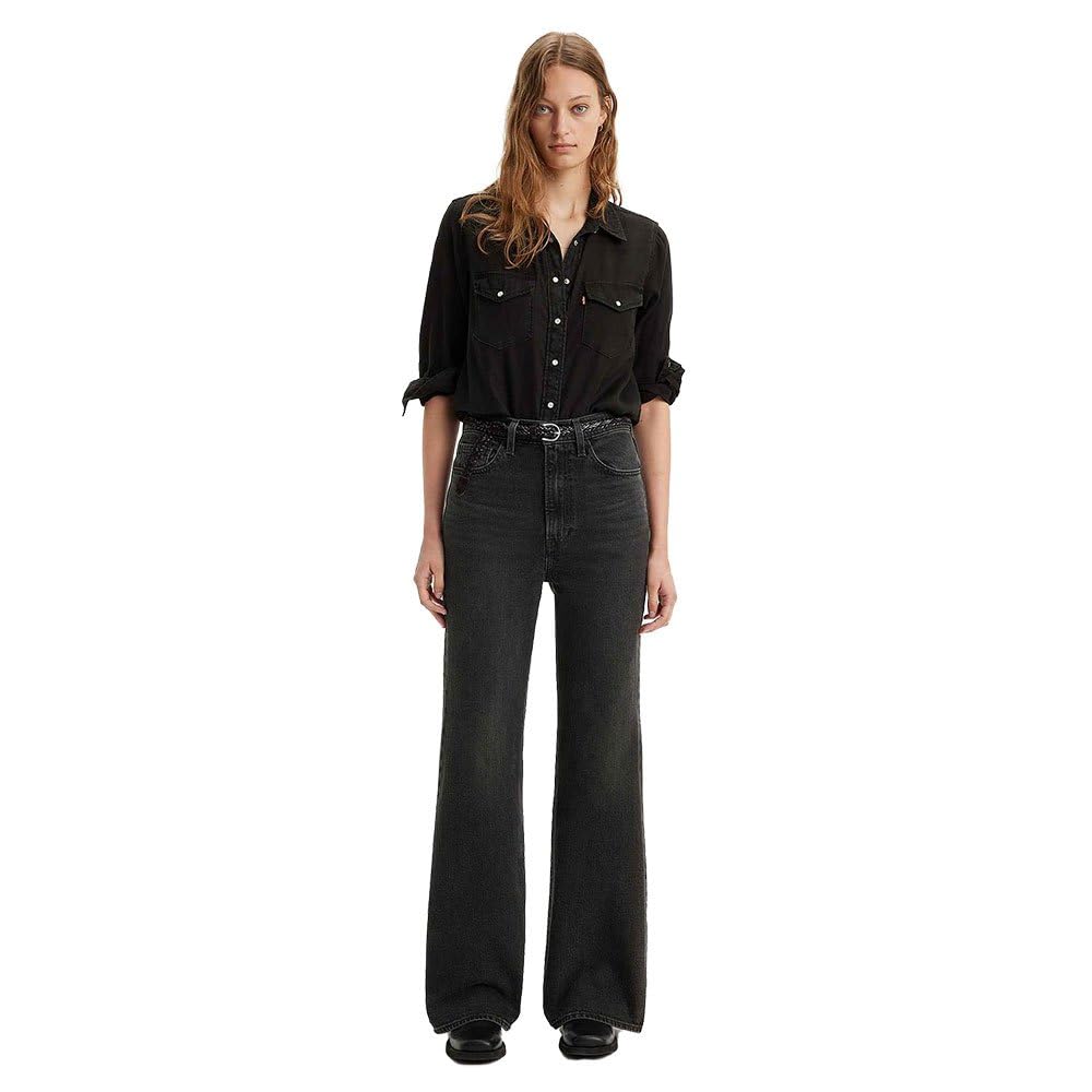 Levi's Para Mujer. A7503-0007 Jeans Ribcage Bell Negro (27/32), Casual, AlgodóN, Denim-image