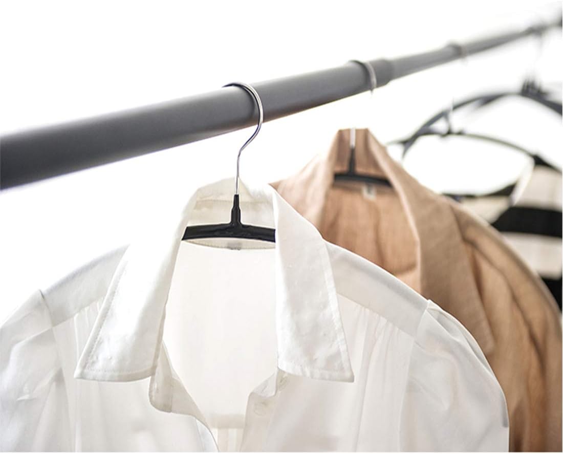 LivingHall ハンガー 20本セット 型崩れ防止 すべらない 省スペース アーチ型 収納 クローゼット 衣類 おしゃれ 洗濯 洋服 跡がつかないハンガー ニット用 ボトム用ハンガー カーディガン 洗濯ハンガー 黒 ブラック