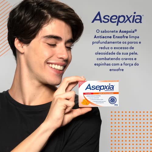 Asepxia Sabonete Barra Facial Enxofre - Ação Antioleosidade 80g