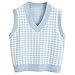 Chalecos de mujer casual jersey camisa de cuello color sin mangas suéter chaleco mujer