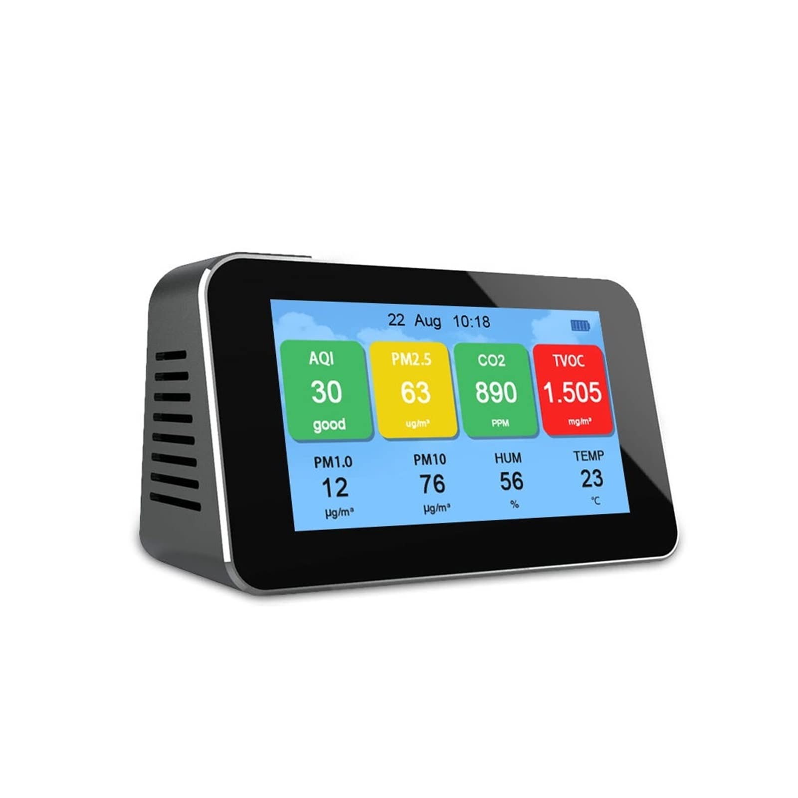Detektor gazu, CO2 wewnętrzny detektor formaldehydu miernik zanieczyszczenia powietrza PM2.5/TVOC/CO2 Monitor jakości powietrza analizator gazu