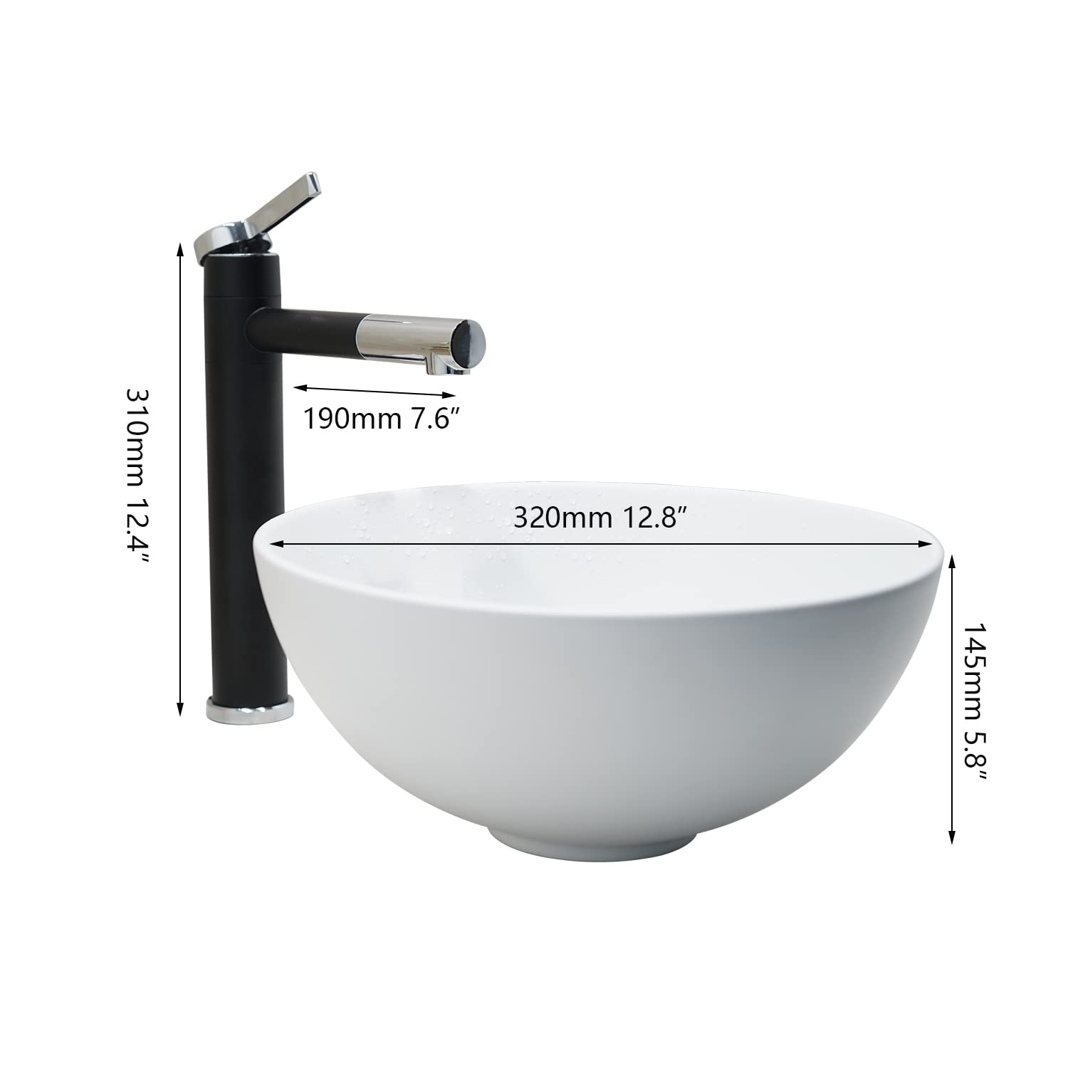 13"x13" Bathroom Sink Above Counter White Vessel Sinks - View #7