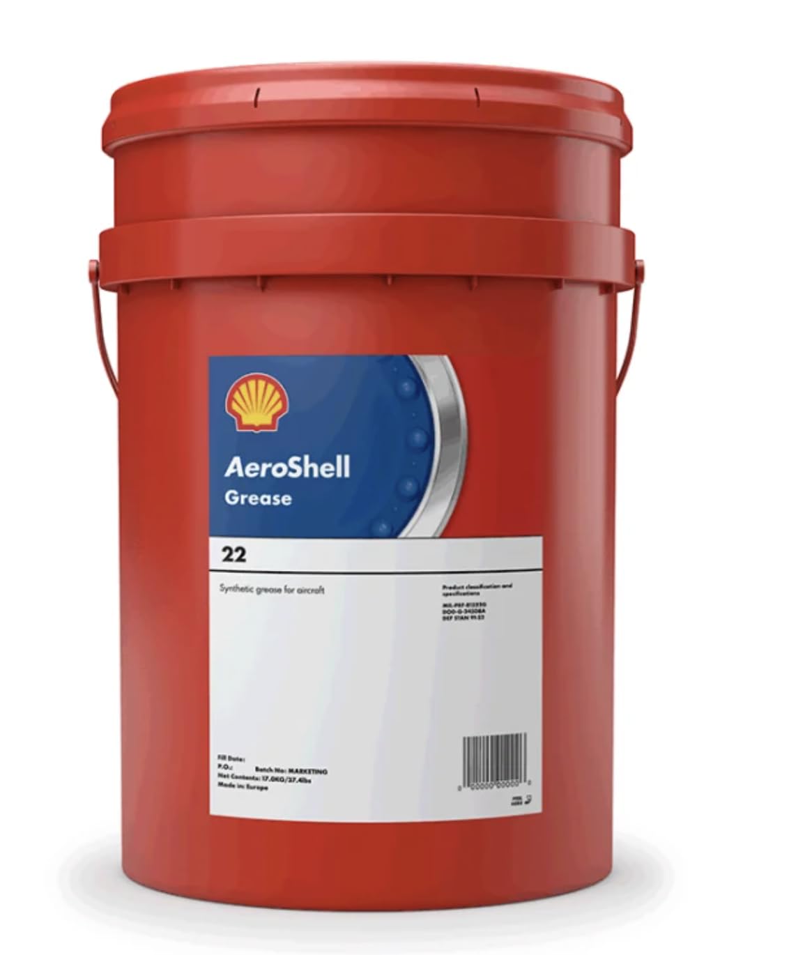 Aeroshell Grease 22 Multipurpose Grease MIL-PRF-81322-37.5 LB (17KG) Pail