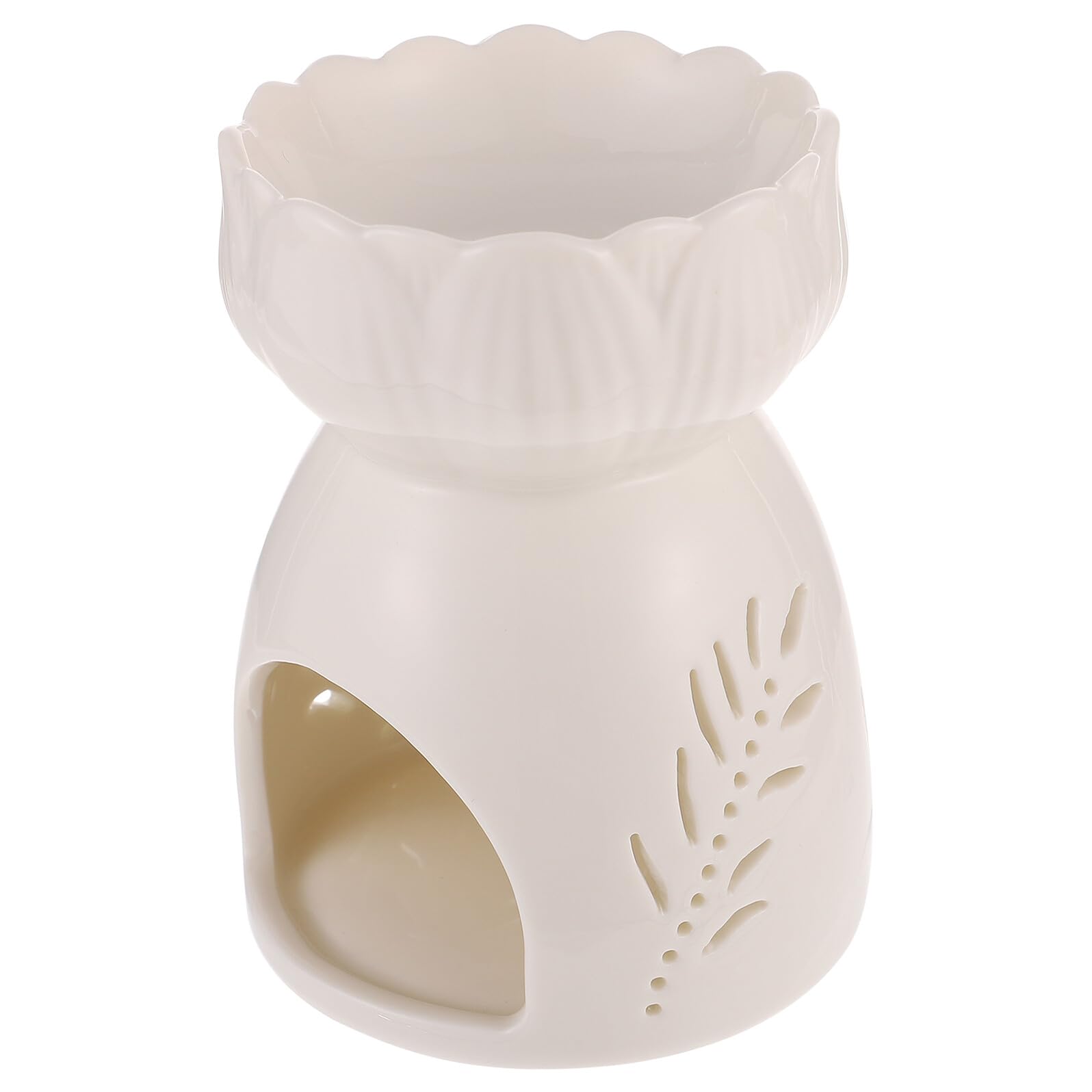 Diffuseur d'huile essentielle maison en céramique blanche artisanale