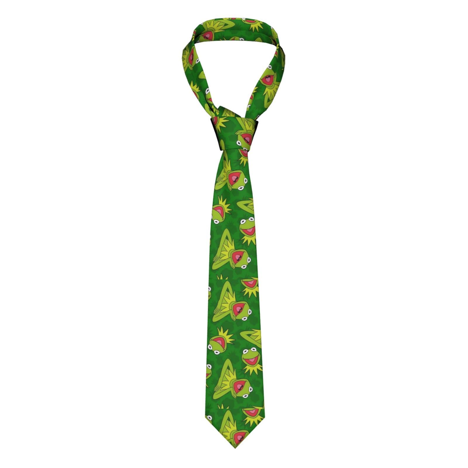 Hlbsdm Men's As Pic Necktie Frog Cartoons Tie Suit Birthday Neck Ties For