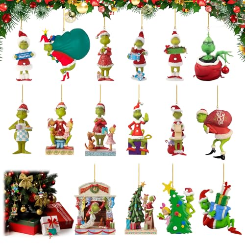 16 Stück Grin Weihnachtsdeko Anhänger, Weihnachtsschmuck Grin,...