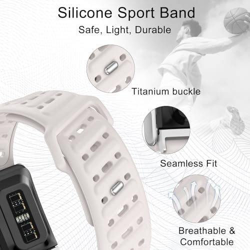 Image of omee Silicone Sport Band Compatible with Whoop 5.0 Band Strap Men Women, Breathable Sport Adjustable Waterproof Replacement Wristbands Straps for Whoop 5.0 Silicone Bands