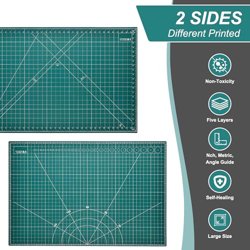 Alfombrilla de corte autorreparable de 5 capas resistente para cúter giratorio 3