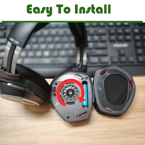 HDR175 Earpads Replacement Cushion Compatible with Sennheiser HDR 165 HDR175 HDR185 HDR195 RS165 RS175 RS185 RS195 Headphones Ear Pads with Cooling Gel miniatura 4