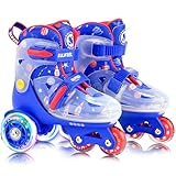 SULIFEEL Patins à roulettes réglables pour enfants pour filles et garçons, roues lumine...