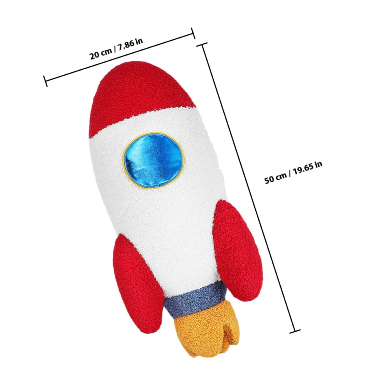 Genérico Cojín de Peluche con Forma de Cohete y Mullido para Decoración Infantil Almohada Divertida para Habitaciones Niñas con Tema