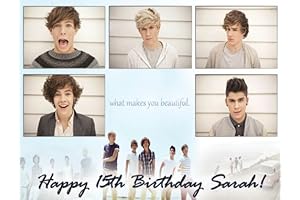 One Direction Edible Icing Cake Topper - The Perfect Addition to Your...