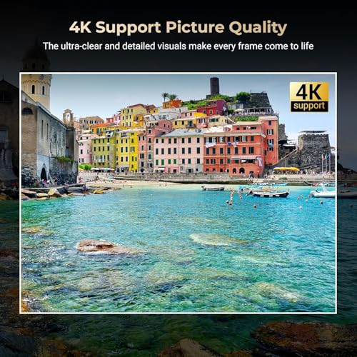 Image of WZATCO Legend Pro Certified Smart Home Projector 4k Ultra HD, Native 1080P Fully Automatic, HDMI, WiFi 6 & BT, DRM L1, Google Assistant | Chromecast | Android TV 11.0, Black