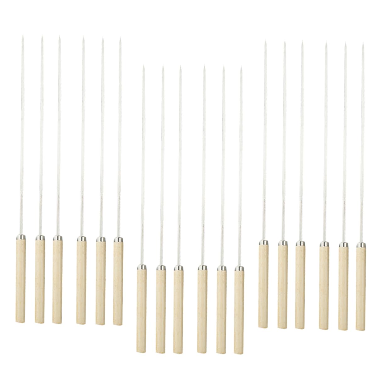 BCOATH 50pcs Bbq Accessories for Grilling Wide Skewers Stainless Steel Forks Corn Barbecue Forks Grill Tools