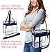 Clear-Bag-For-Stadium-12 x 12 x 6 with Front Zippered Pocket and Adjustable Shoulder Strap NFL Stadium Security Travel & See Through Tote Bag, Perfect for Work School Sports Games and Concerts