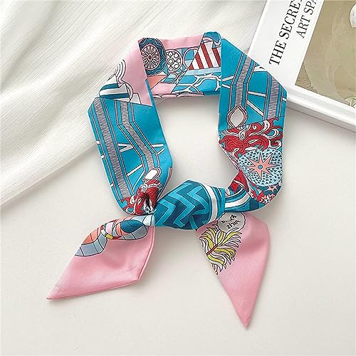 QTMY 4 Pack Purse Scarf for Bags Silk Head Scarf for Hair Handbag Women Scarfs Band Hair Neck Scarves Fashion Gifts,574