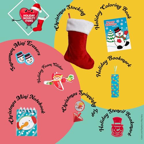 Image of Gift A Snack - Christmas Stocking Stuffed, Pre-filled Holiday Snack Box Care Package + Greeting Card (40 Count) Sweet Treats Gift Basket, Candies Chips Office Food Assortments