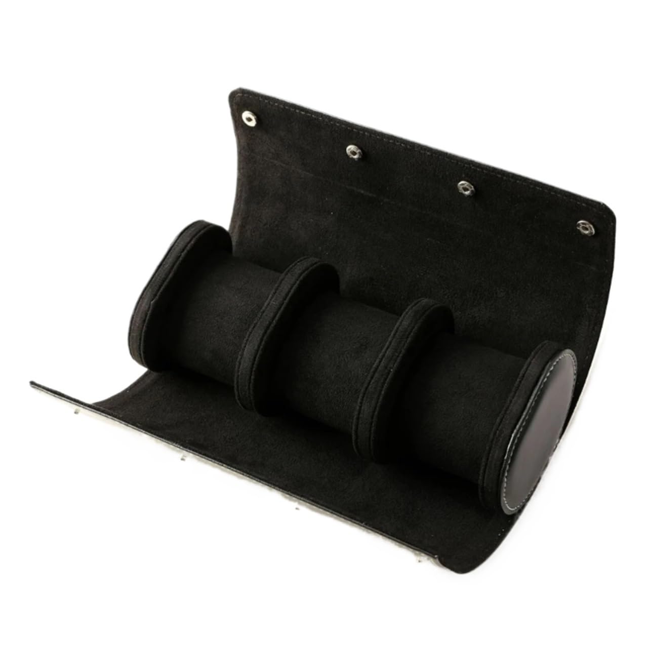 2 Stück Uhrenbox 1/2/3 Slot Rot Grau Schwarz Für Uhren | Reise-Uhren-Aufbewahrungskoffer, Organizer, Schmuck-Display-Rolle, wasserdichtes PU-Leder(Black,L)
