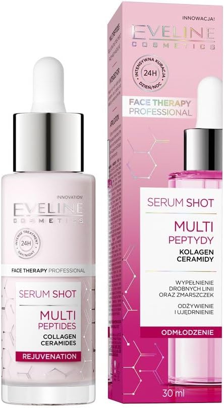 Eveline Cosmetics Face Therapy Professional Multi-Peptide anti-aging serum shot voor gezicht, hals en decolleté met 12 biomimetische peptiden