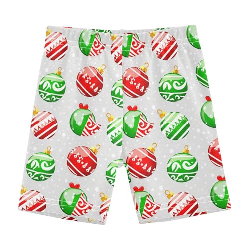 Christmas Snowfall Gray Girls Bike Shorts Toddler Girl Clothes Under Dress Dance Shorts for Dresses,4T