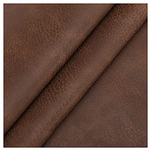 Tissu simili cuir de tapisserie brun foncé pour chaises au fini premium