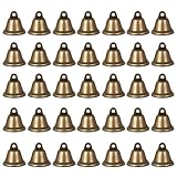 GGISUI 35 Piezas Campana pequeña Vintage Bronce Mini Campana 38x35mm Campana de Bronce para Llavero Campana, Bricolaje, Decoraciones, Navidad, Boda, Joyería, Campana y Perro