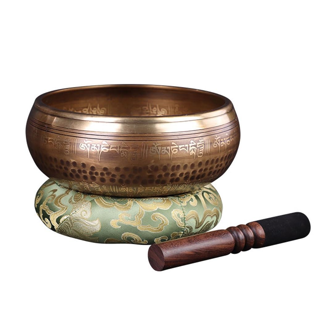 Cuscino for campana tibetana in rame dorato, dimensioni multiple | 8.5cm
