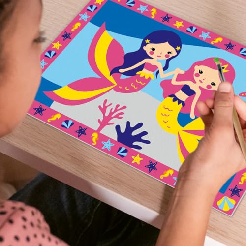 Ravensburger – CreArt Junior – Numéro d'art – Sirènes – Kit de Peinture par numéros – Dès – 25804 - vue 7