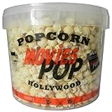 MOVIES POP - Pop Corn Sucré - Sans Gluten · Format Seau avec Couvercle Refermable - le seau de 700g - Le Lot De 3