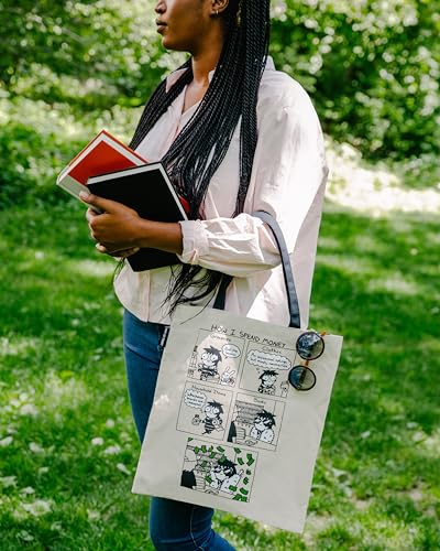 Out of Print Sarah's Scribbles: How I Spand My Money Tote Bag with Inner Pocket - Gift for Book Lovers4