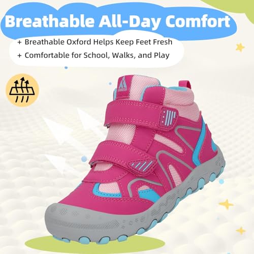 Image of Mishansha Kids Water Resistant Hiking Boots, Boys Girls Anti Collision Anti-Skid Athletic Outdoor Ankle Adventure Trekking Shoes