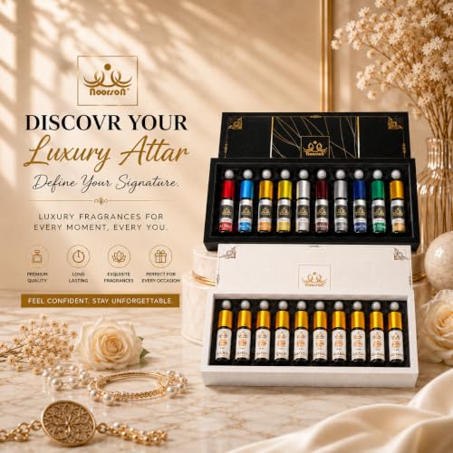 Image of Luxury Attar Combo Set - Ibadat & Classic Apparel Perfume Oil | Long Lasting & Alcohol-Free Roll-On Scent for Men and Women | Premium Gift Pack of 2 (Sizes) | Non Alcoholic Concentrated Perfume Oil for Daily Wear & Namaz