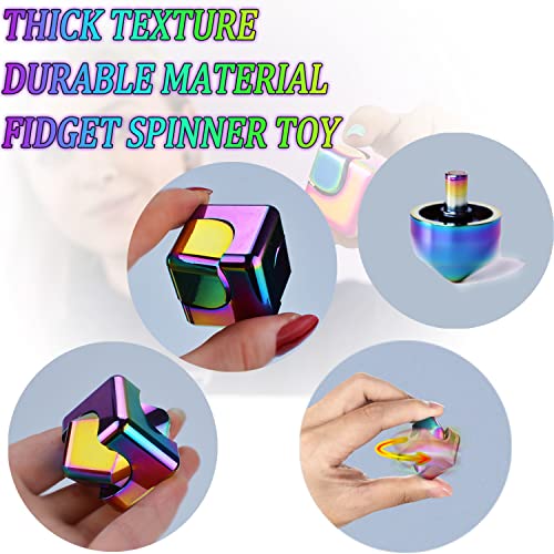 Witcrskm Fidget Cube Fidget Toys For Adults, Metal Spinner Sensory Fidget Toys Relaxing Small Desk Toys, Autism Adhd Stress Relief Anxiety Toys For Kids, Teens, Perfect Easter Basket Stuffers. #TOP3