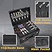 Yueieoun Barber Case with Clippers Sliding Tray, Profesional Barbers Briefcase Tool Case, Barber Cases for Clippers and Supplies, Hair Scissors Trimmer Organizer, Salon Grooming Hard Travel Suitcase