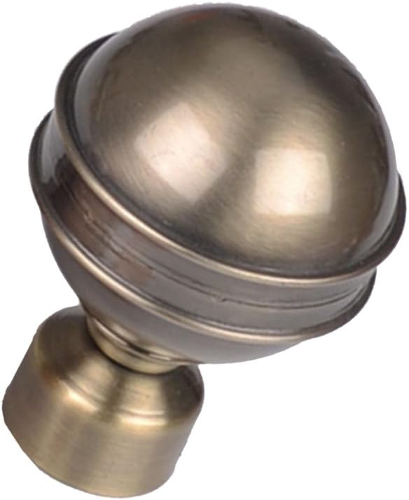 Curtain Rod Ends 1PC / Pack 28mm Dia. Metal Curtain Pole Finials Window Drape Rod Ends Caps 14 Styles Available, A Style Black, 28cm