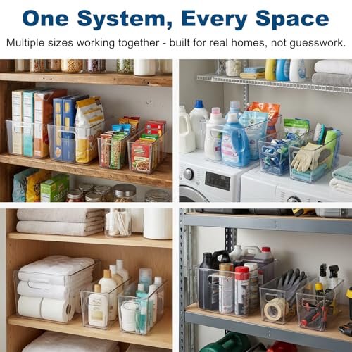 Save 19% on MOONEDGE Clear Plastic Organizer Bins Set of 4 - Image 2