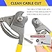 RECTOO Cable Wire Cutters (RT02), Forged from Heavy Duty Stainless Steel metal, 8 Inch small Wire Rope Cutter Tool upto 1/4