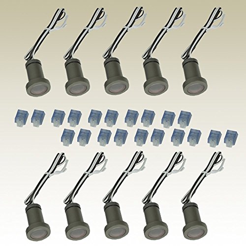 Aurora Deck Lighting DLRT10PK Phoenix Recessed Cool White LED Light, 10 Pack