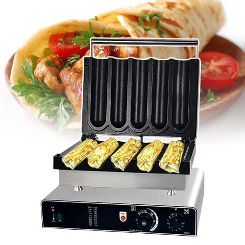 Macchina elettrica per burrito, antiaderente, con temperatura regolabile e timer, perfetta per spuntini veloci, tacos e impacchi, facile da usare e pulire