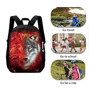 Mumeson Child Backpack Wolf Print Bookbag Double Zipper Closure Schoolbags Back to School Diaper Bags 17 inch Backpacking for Teenagers Mumeson Child Backpack Wolf Print Bookbag Double Zipper Closure Schoolbags Back to School Diaper Bags 17 inch Backpacking for Teenagers