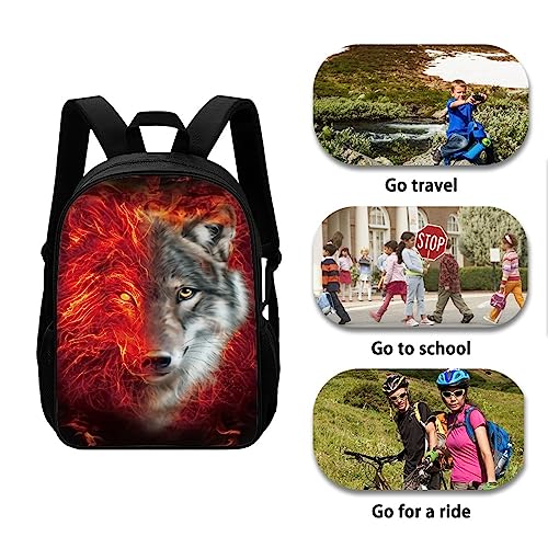 Mumeson-Child-Backpack-Wolf-Print-Bookbag-Double-Zipper-Closure-Schoolbags-Back-to-School-Diaper-Bags-17-inch-Backpacking-for-Teenagers Mumeson Child Backpack Wolf Print Bookbag Double Zipper Closure Schoolbags Back to School Diaper Bags 17 inch Backpacking for Teenagers