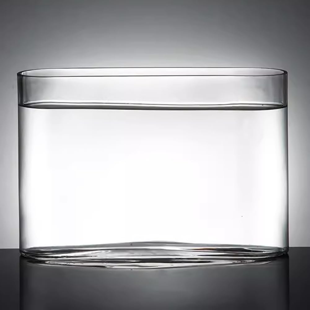Wąskie szklane akwarium, pulpit mini przezroczysty czołg betta, nowoczesny czołg cewki Betta, otwarty szklany stół miska rybna, mały prostokątny akwaria, ekologiczna miska rybna,Xl