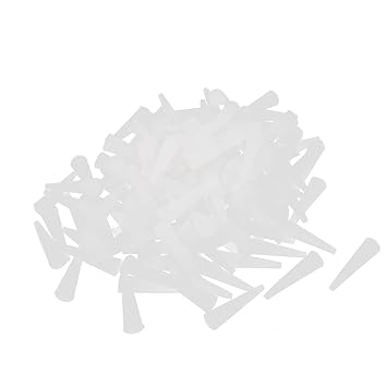 ELECTROPRIME 136Pcs 6mm x 3mm x 23mm Powder Coating Paint End Cap Tapered Stopper White