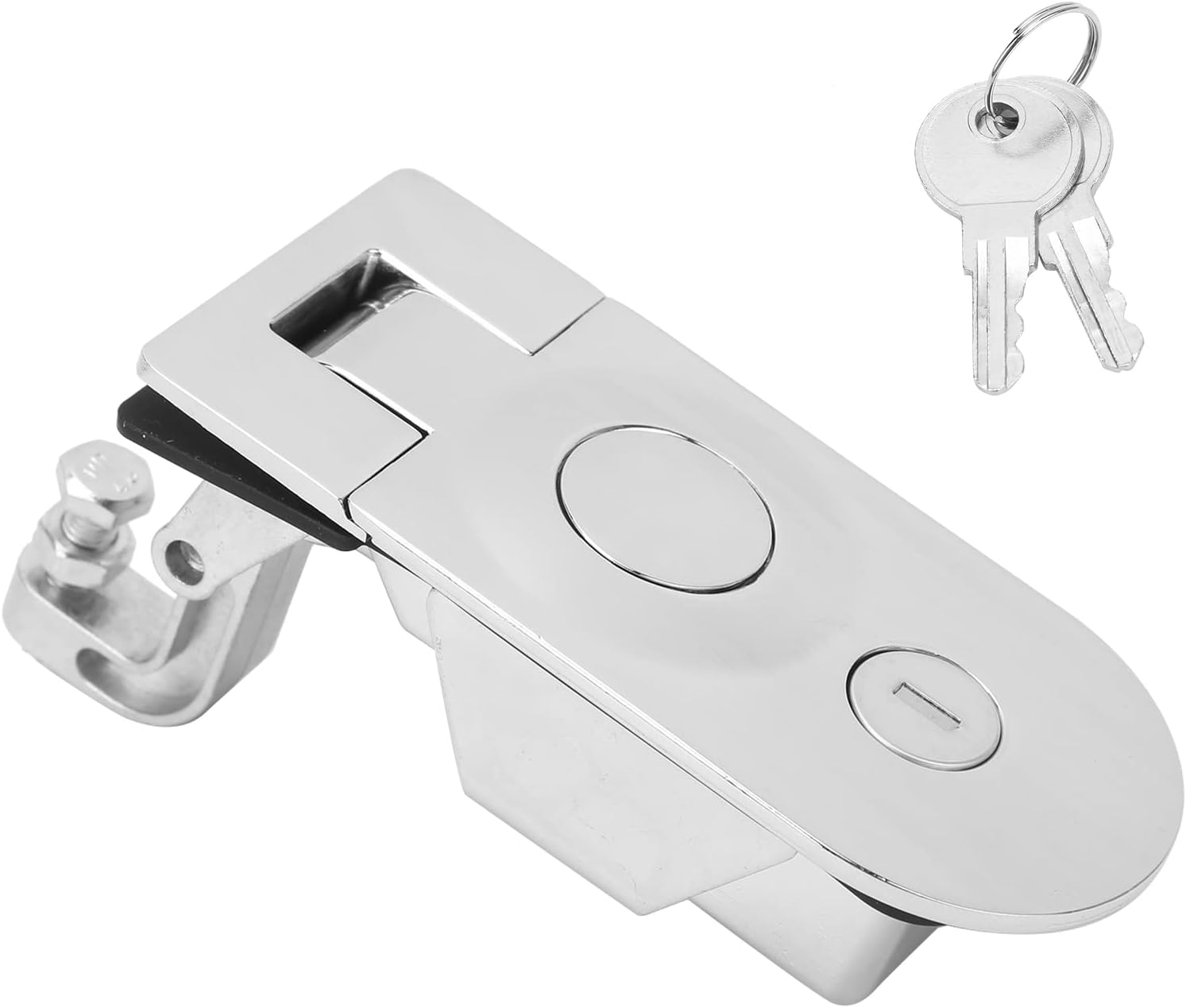 Compression Latch Zinc Alloy 2‑Key Lock for Motorhomes Yachts Trunks Trash Cans Warehouse Doors