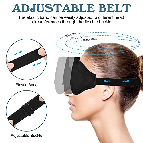 3D slaapmasker voor dames en heren, 3D verstelbare elastiek, oogmasker, lichtblokkerende oogafdekking, slaapbril, slaapmasker, huidvriendelijk zijden slaapmasker, slaapmasker voor reizen, dutjes, yoga - Image 7