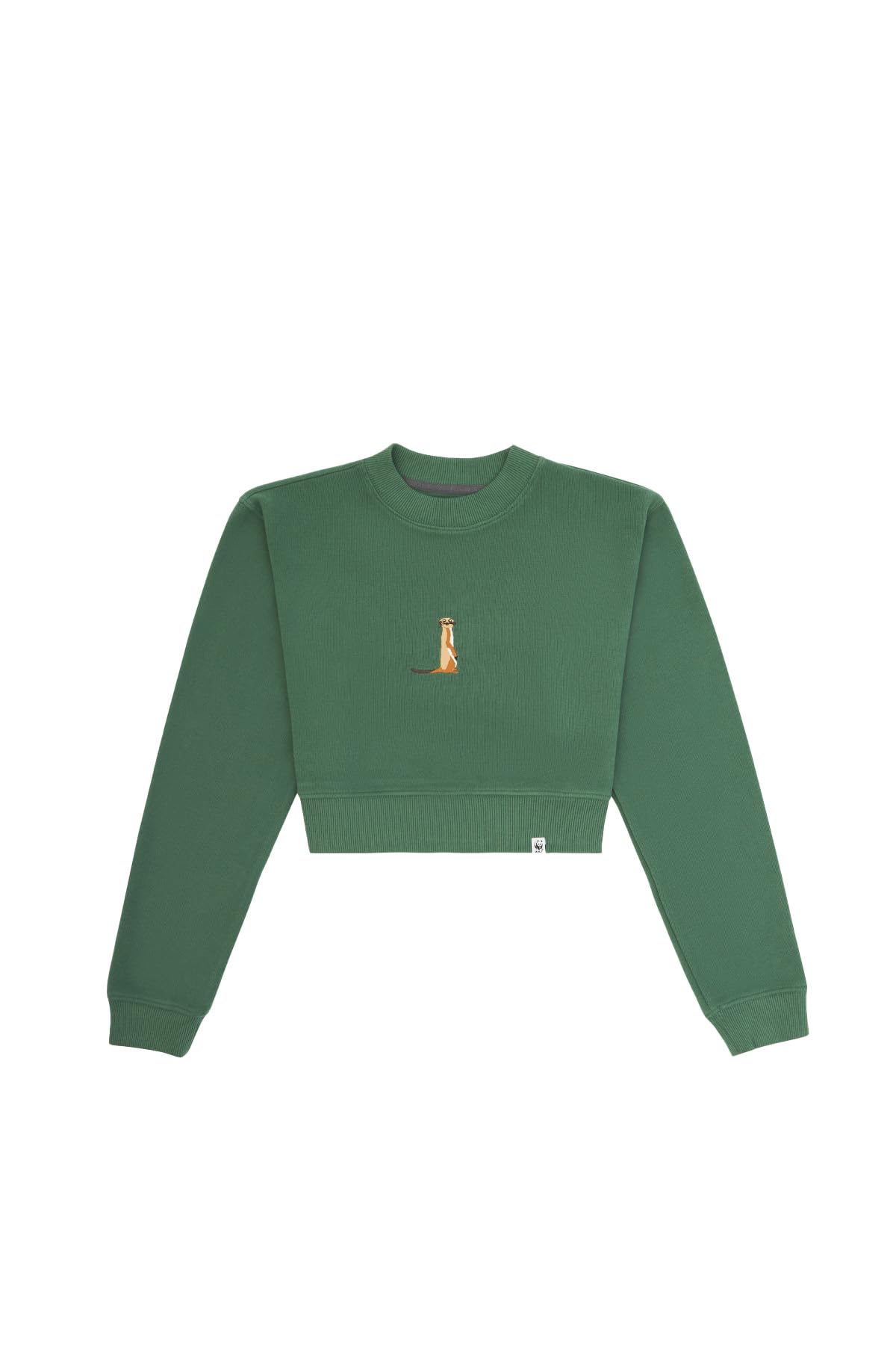 WWF Market Kadın Mirket Crop Sweatshirt Yeşil M