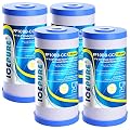 5 Micron 10" x 4.5" Whole House Water Filter Compatible with GE FXHTC, GXWH40L, RFC-BBSA, W50PEHD, Whirlpool WHKF-GD25BB, GXWH35F, GNWH38S, Dupont WFHD13001, Pentek R50-BB, 4WH-HDGR-F01 4PACK