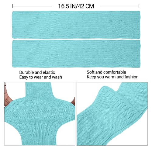 Benefeet Sox Neon Ribbed Leg Warmers for Womens Girls Knit Wool Long Winter Thick Warm Boot Socks for 80s Party Sports Yoga3